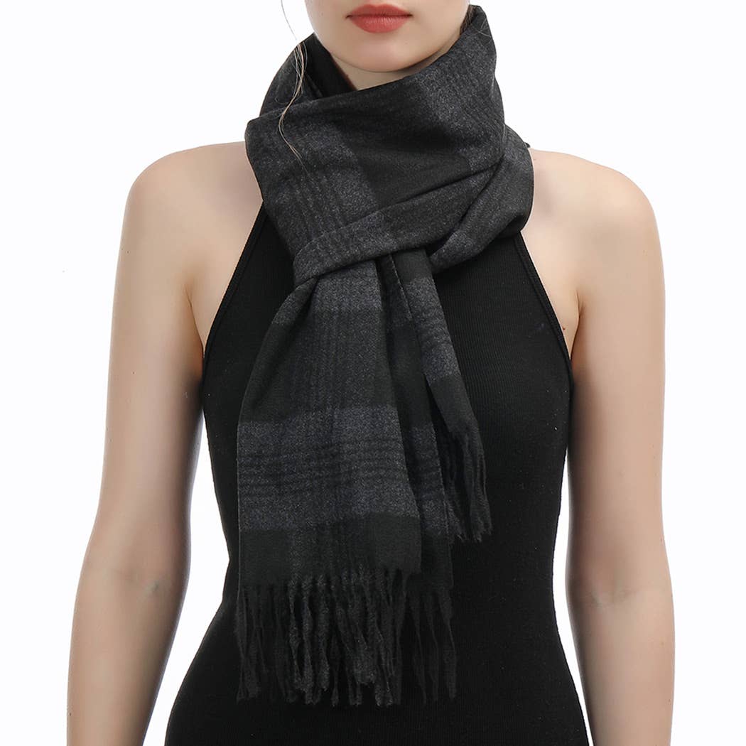 Herringbone Lightweight Cashmere Feel Scarf