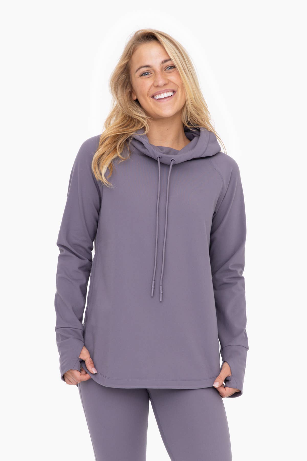 Active Hoodie Top with Thumbholes