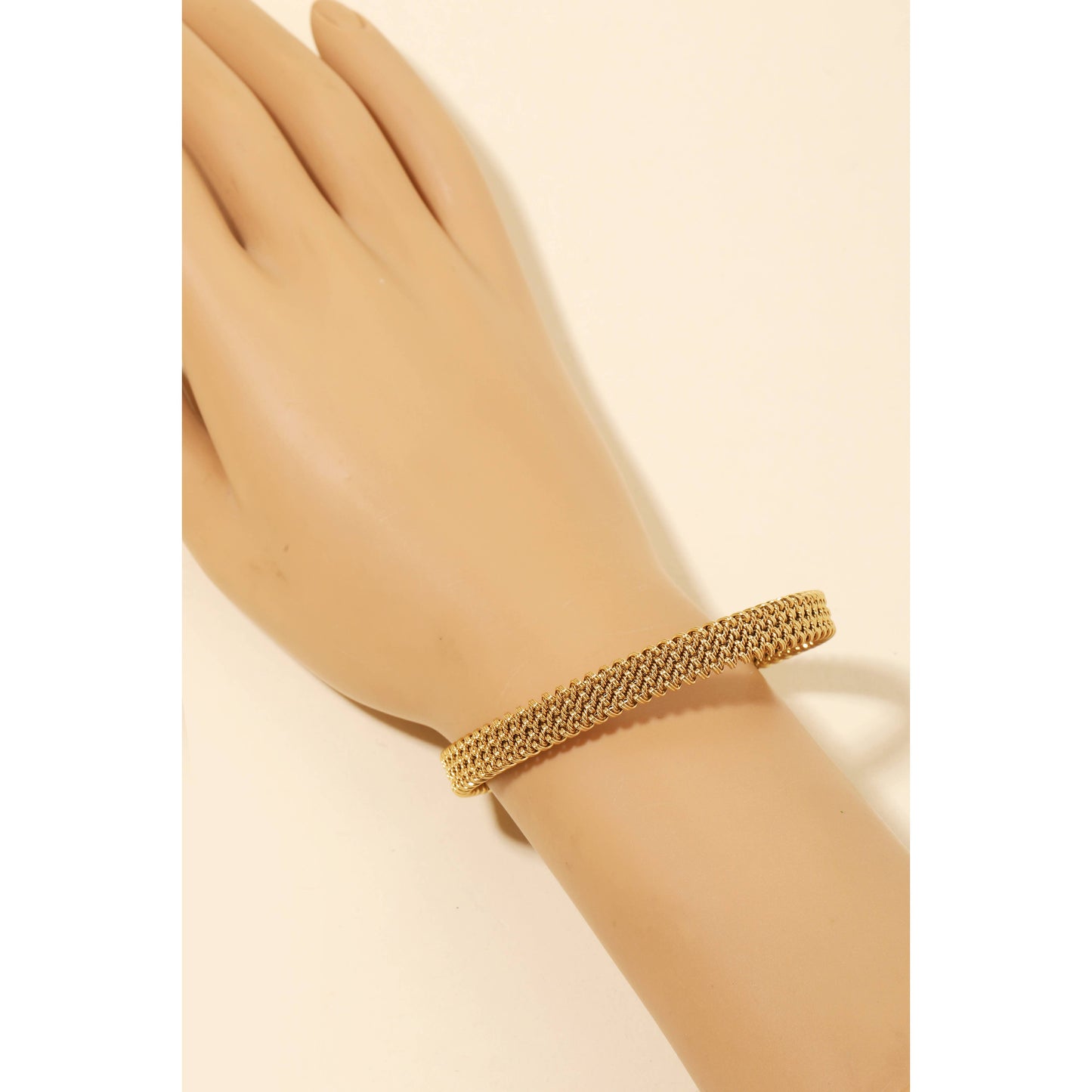 Metallic Coil Wrap Cuff Bracelet