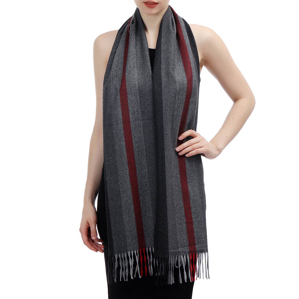 Herringbone Lightweight Cashmere Feel Scarf