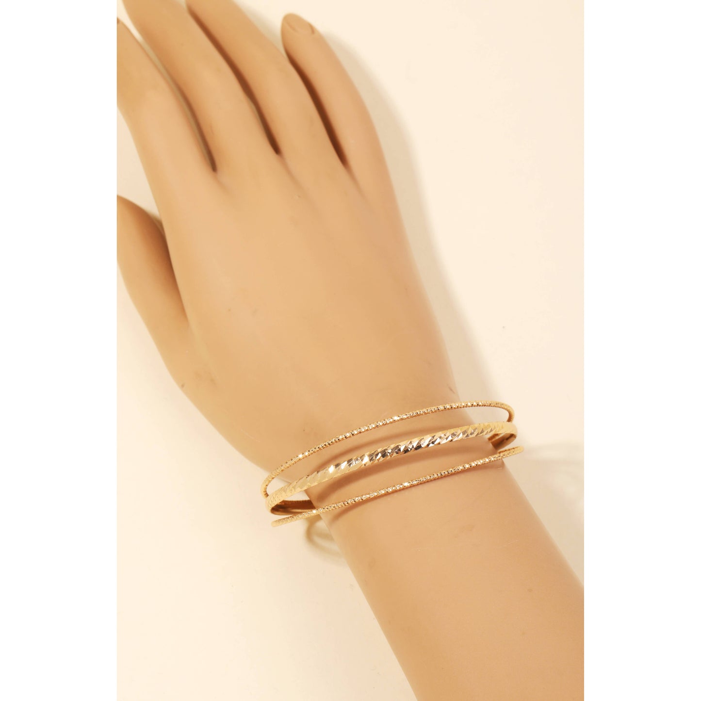 Mixed Layered Metallic Cuff Bracelet