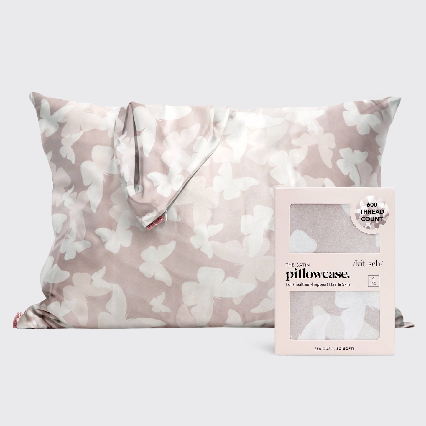 Satin Pillowcase - Champagne Butterfly