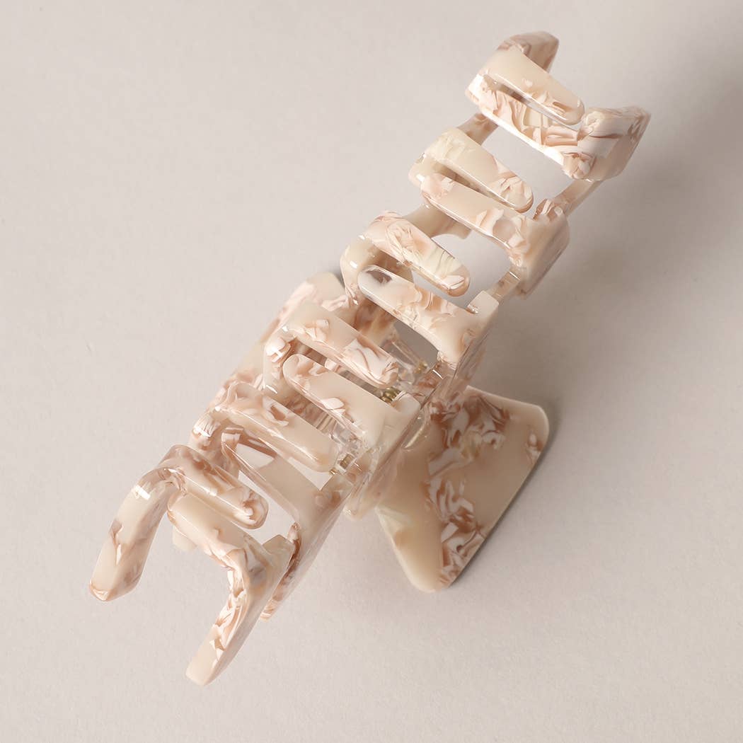 Marble Print Designed Hair Claw Clip