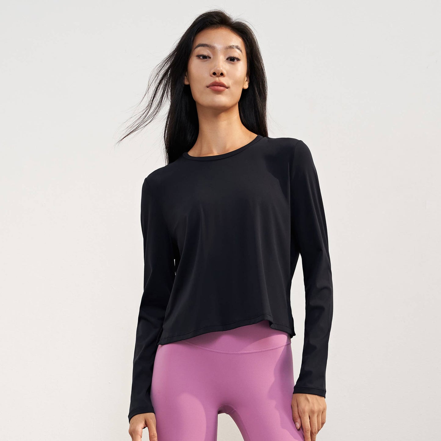 Pippa Buttery Soft Basic Long-sleeve Active Shirt