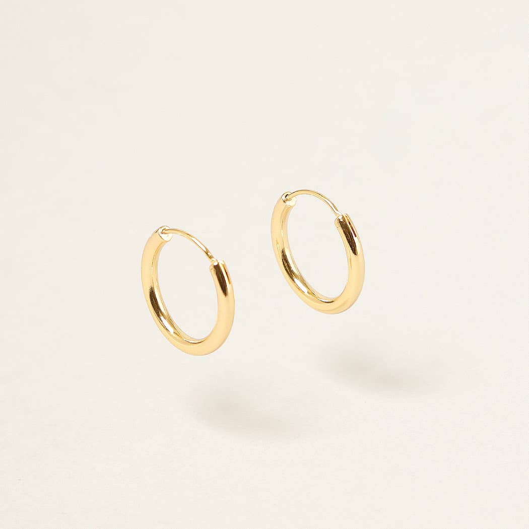 14K Gold Dipped Endless Hoop Earrings