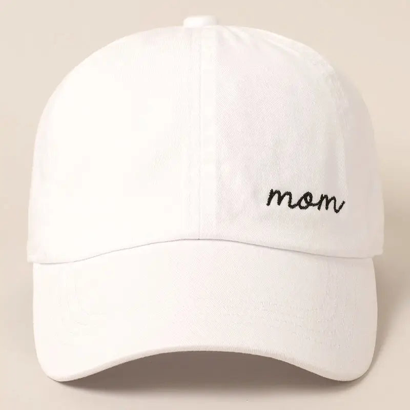 Mom Embroidered Cotton Baseball Cap