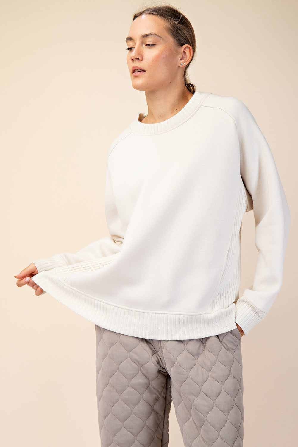 French Terry Long Sleeve Crew Neck