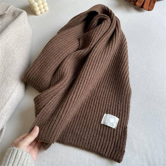 WINTER WOOL SOLID COLOR VERSATILE SCARF_CWASC1235