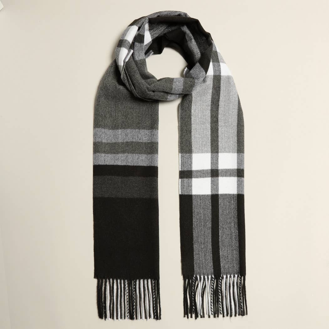 Herringbone Lightweight Cashmere Feel Scarf