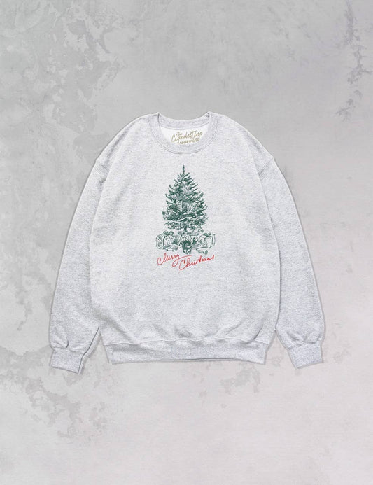 Christmas Tree, Merry Christmas Oversized 90's Sweatshirt