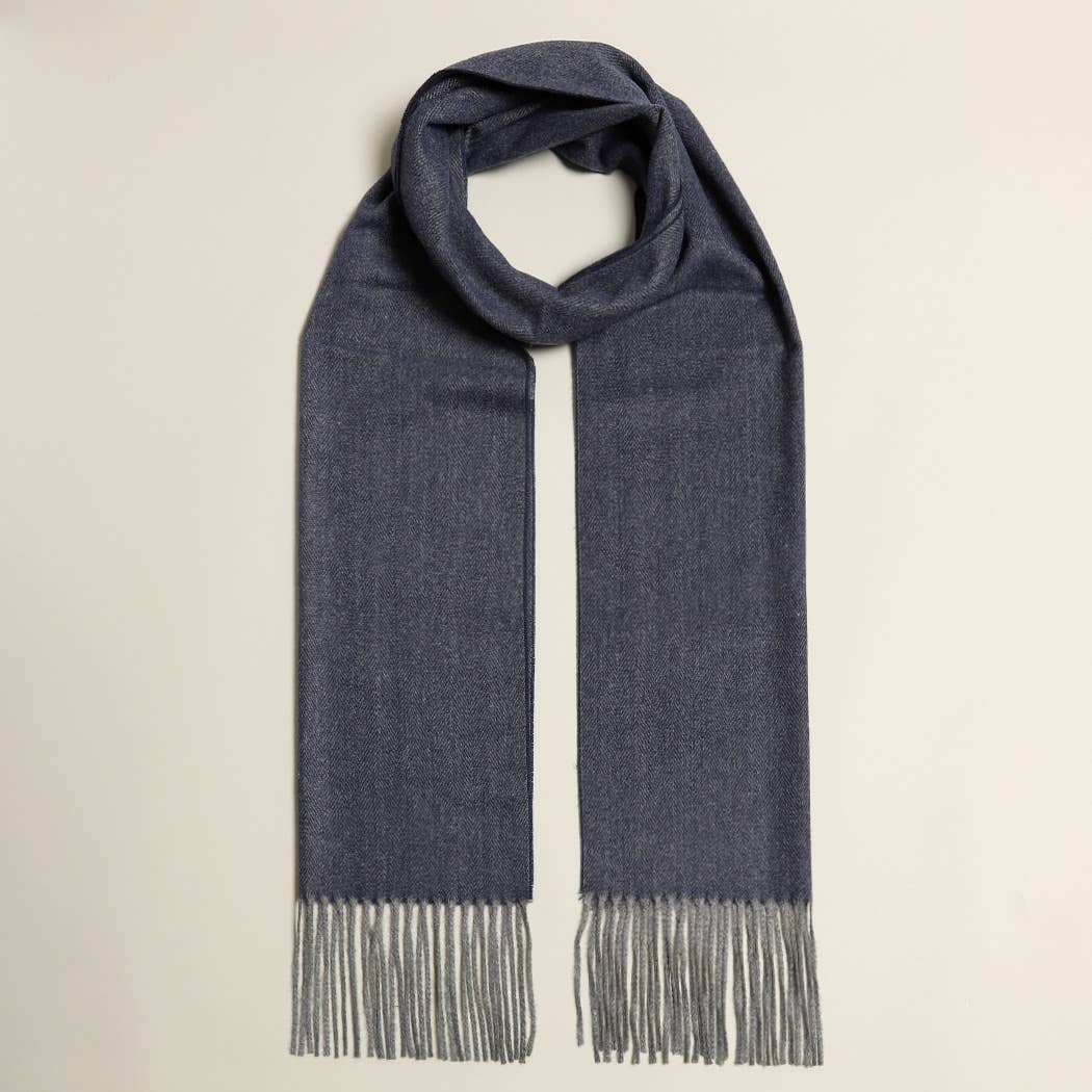 Herringbone Lightweight Cashmere Feel Scarf