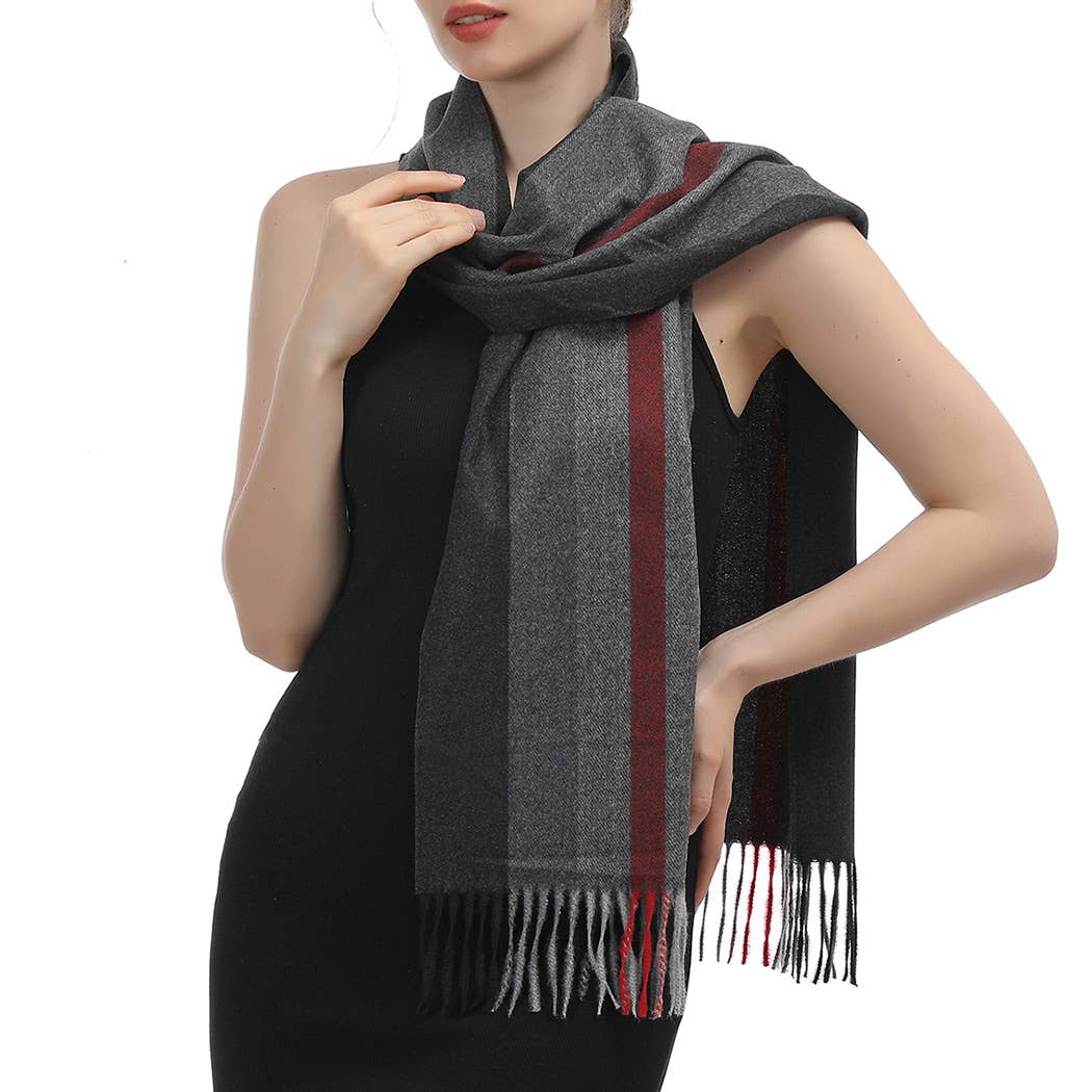 Herringbone Lightweight Cashmere Feel Scarf