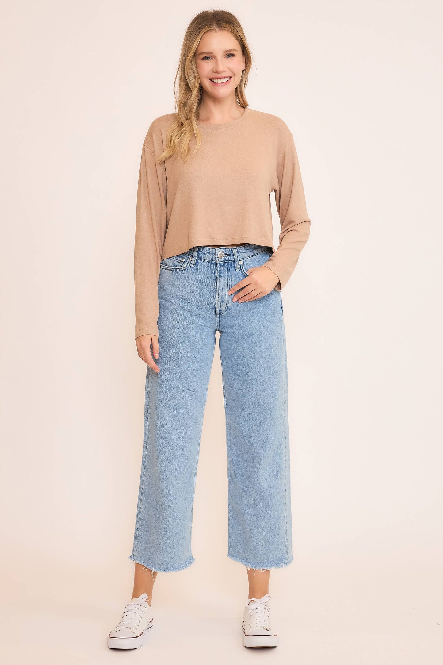 Soft Round Neck Boxy Top