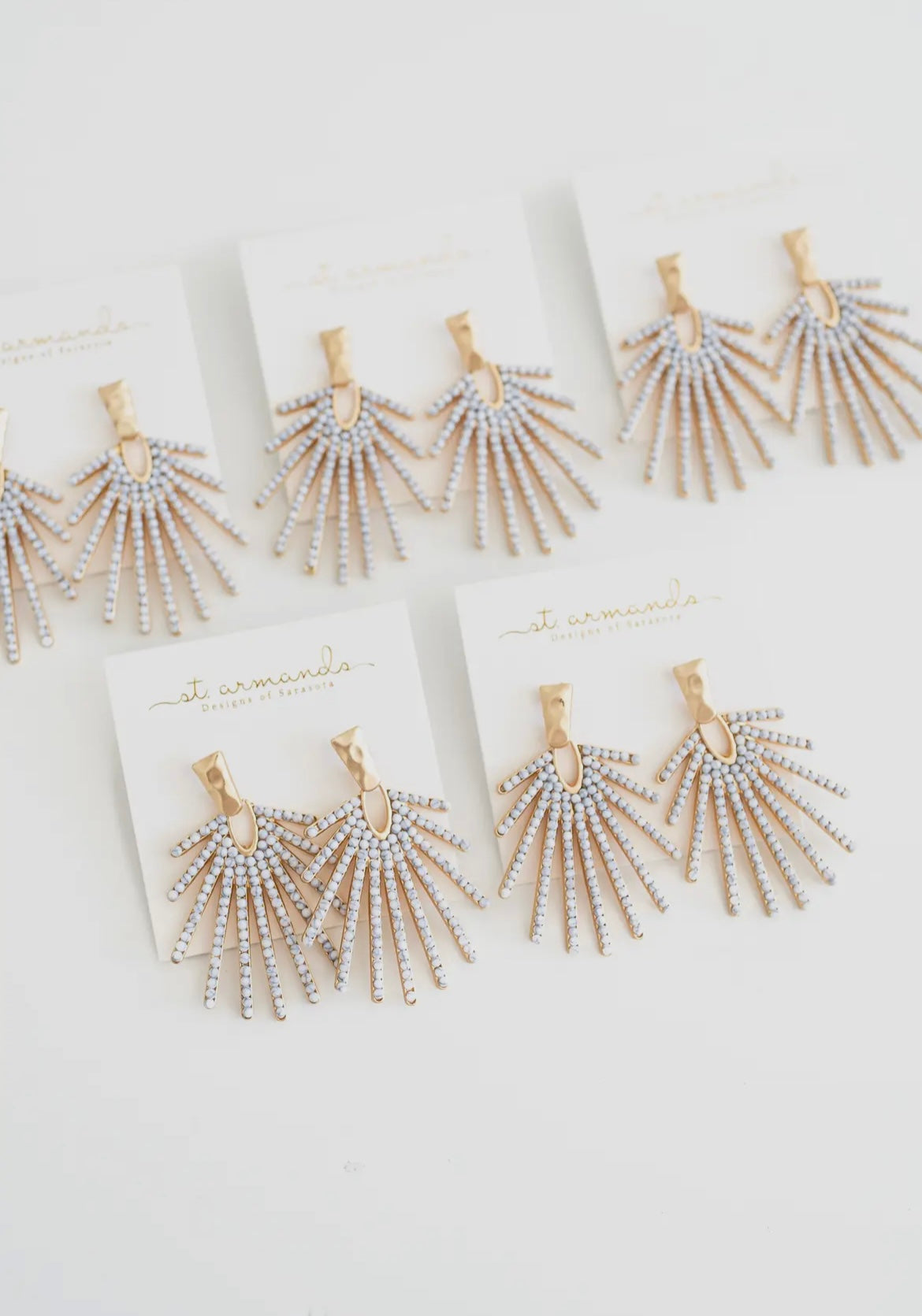 Marble Sunburst Earrings