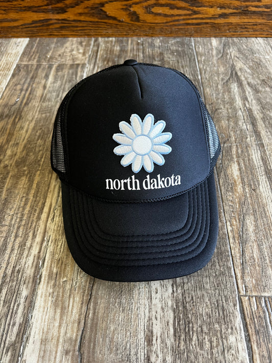 North Dakota DAISY - Black Trucker Hat