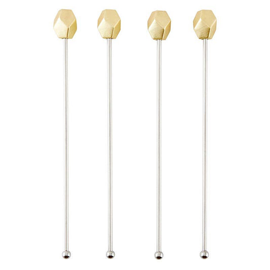 Geometric Stir Sticks - Gold