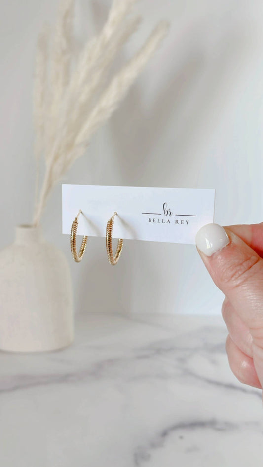 The Abbey 18k gold plated hoop earrings