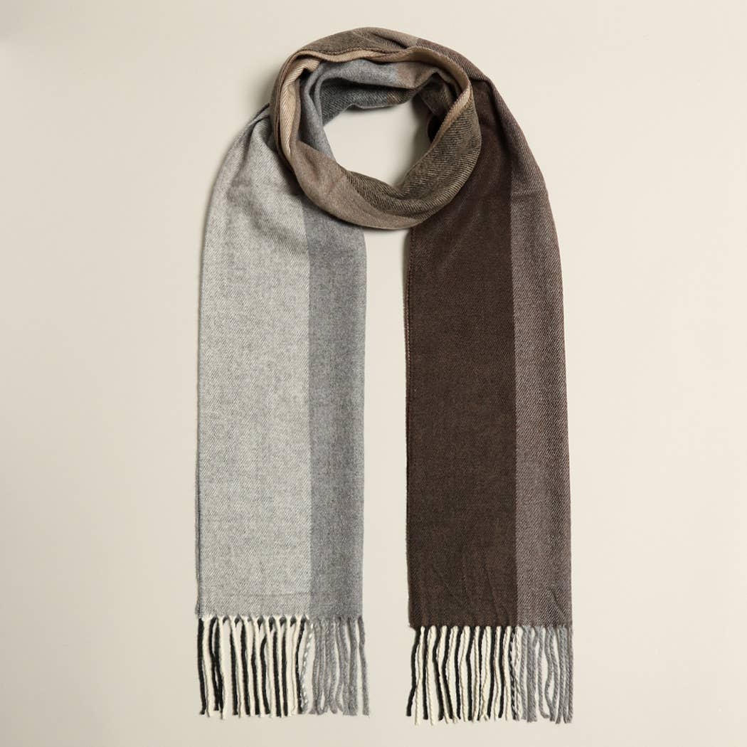 Herringbone Lightweight Cashmere Feel Scarf