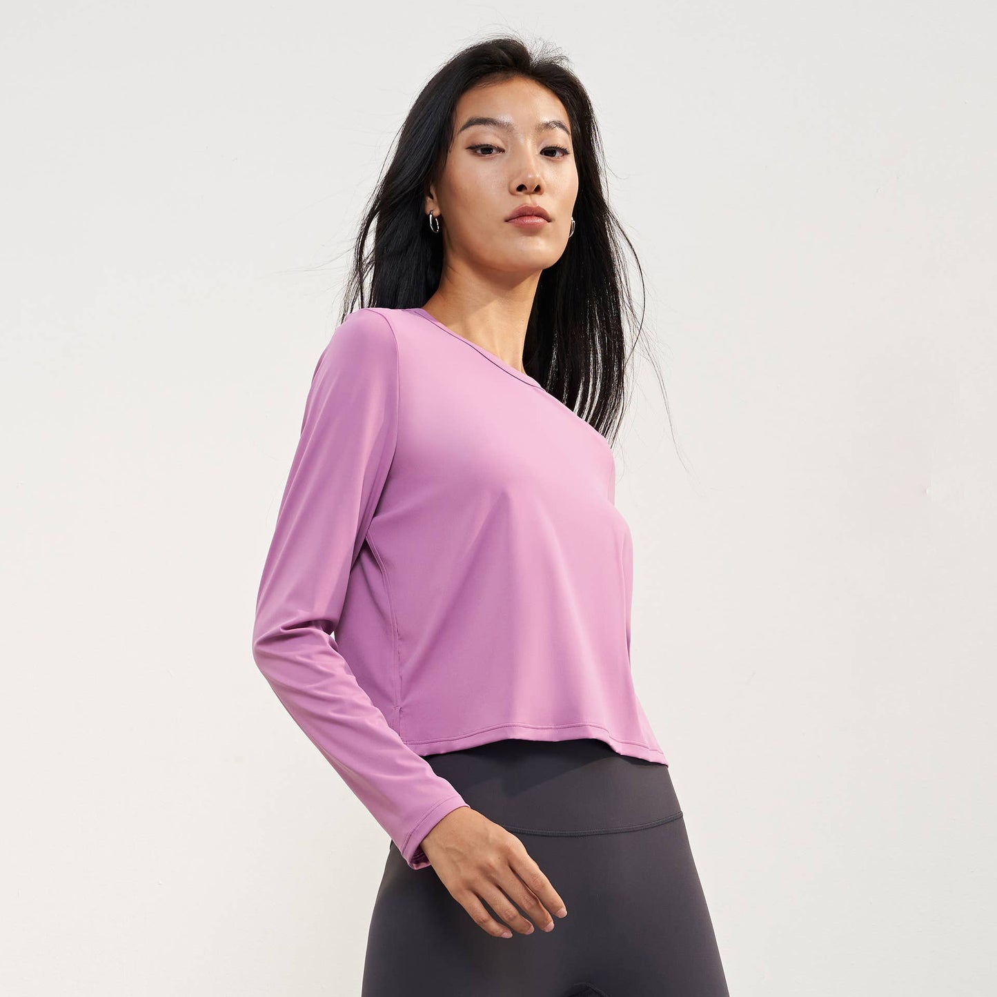 Pippa Buttery Soft Basic Long-sleeve Active Shirt