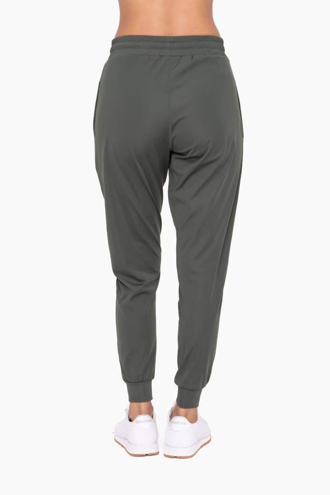 Solid Pleated Front Joggers